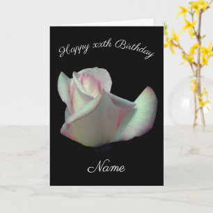 Rosebud Up Fermer Floral Carte d'anniversaire pers