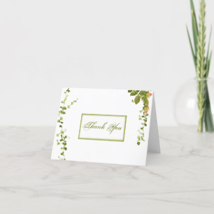 Rosebuds délicats et Carte de remerciements d'ivoi