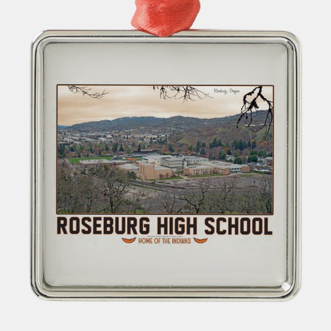 Roseburg Highschool Ornament Aus Metall (Vorne)
