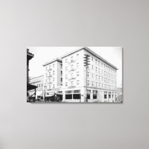 Roseburg, oder Stadtansicht und Umpqua Hotel Leinwanddruck