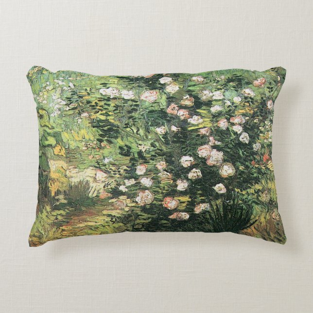 Rosebush in Blossom von Vincent van Gogh Dekokissen (Vorderseite)