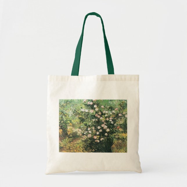 Rosebush in Blossom von Vincent van Gogh Tragetasche (Vorne)