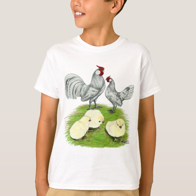 Rosecomb Bantams and Chicks T-Shirt (Vorderseite)