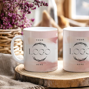 Roségold-Blush Moderne Feminine Kleine Unternehmen Kaffeetasse