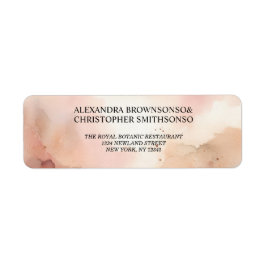 RoseGold Earthtone Watercolor Hochzeitadresse