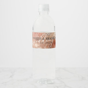 RoseGold Earthtone Watercolor Hochzeitsskript