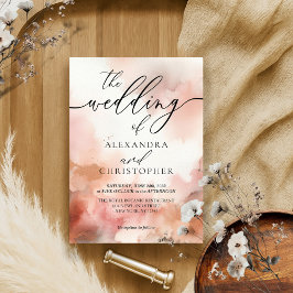 RoseGold Earthtone Watercolor Wedding Einladung