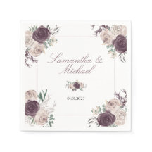 Roségold Elegante Florale Namen Hochzeitspaar