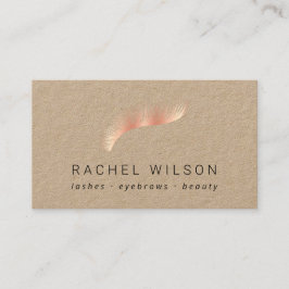 Rosegold eyelash Rustic kraft makeup artist lash Visitenkarte