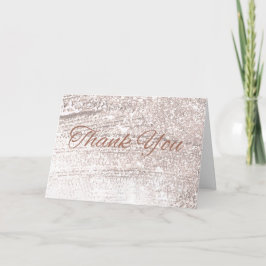 Roségold Glitter Eleganz Dankeskarten Dankeskarte
