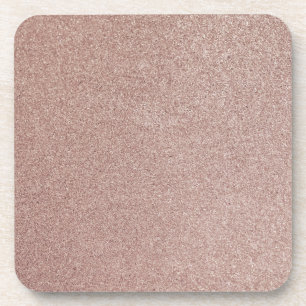 Roségold Glitter Metallisch Hübsch Weiblich Funkel Getränkeuntersetzer
