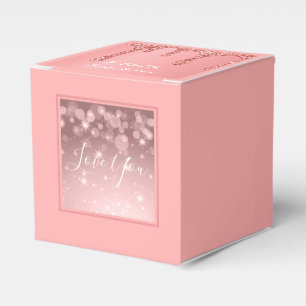Roségold Glitter personalisiertes Ich liebe dich-G Geschenkschachtel
