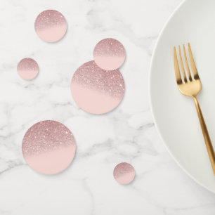 Roségold Glitter Rouge Pink Ombre Konfetti