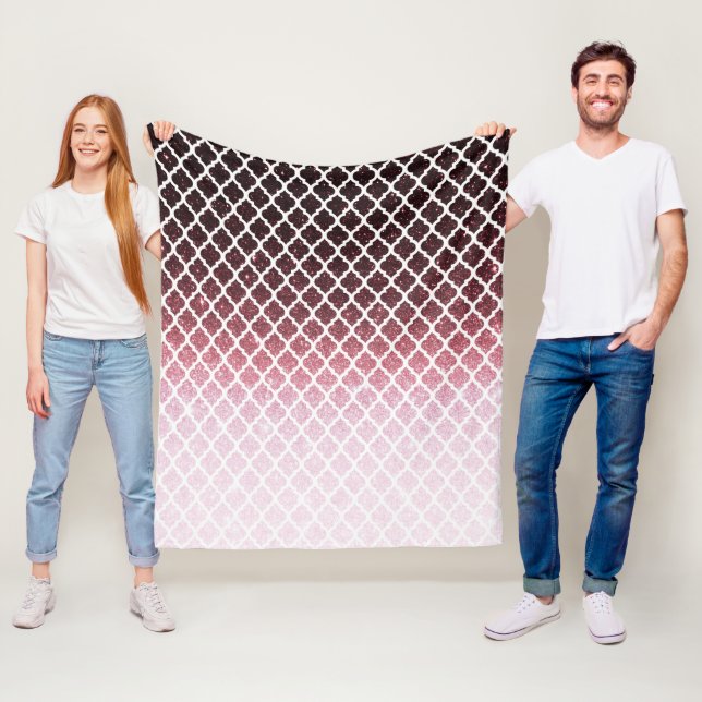 Roségold Glitter und Spitze Fleecedecke (Beispiel)