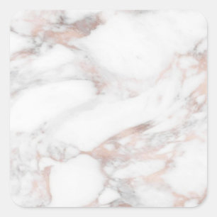 Rosegold Marble Elegante Moderne Blank Template Quadratischer Aufkleber