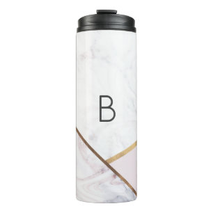 Roségold Marmor Wirbel & Rosa Blass Bronze Glamour Thermosbecher