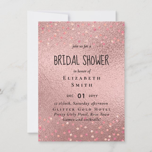 RoseGold Metallischer Glitzer Blumenfolien sehen H (Vorderseite)