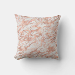 Roségold Metallischer Marmorstein Granit Kissen