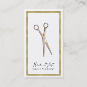Roségold Minimaler Goldrand Hairstylist Visitenkarte