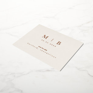 Roségold-Monogramm-Hochzeit-Save-the-Date-Karte Folie Einladungspostkarte