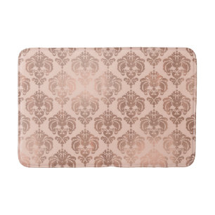 Roségold-Rosa Moderne Glamour-Damaskusrose Badematte
