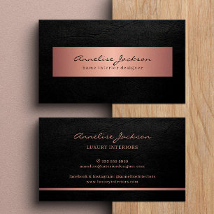 Roségold rosa schwarz elegant professionell visitenkarte