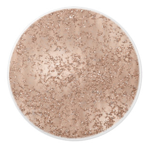 Roségold-Rouge Blush Pink Glam Funkeln Crackle Chi Keramikknauf