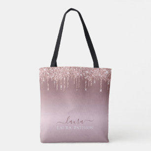 Roségold-Tropfen mit Logo Tasche