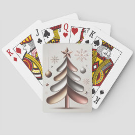 Roségold-Weihnachtsbaum-Kartenspiel Spielkarten
