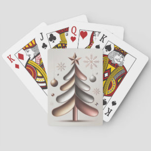 Roségold-Weihnachtsbaum-Kartenspiel Spielkarten