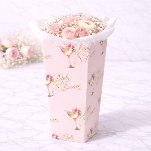 Roségoldene Blütenblätter und Prosecco-Junggeselli Geschenkschachtel