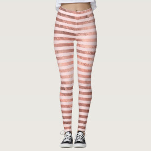 Roségoldene falsche Folie Rosa Leggings