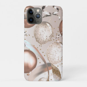 Roségoldene Pinke Schleifen & Glitzer Ballons Case-Mate iPhone Hülle