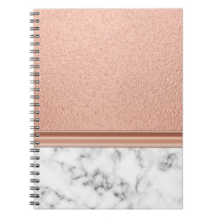 Roségoldfolie auf Marmor Notizblock