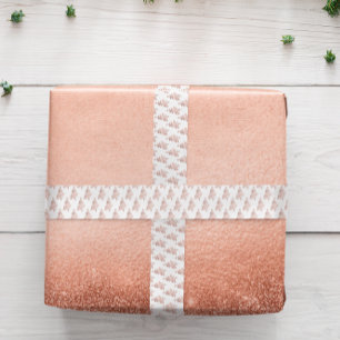 Roségoldfolie Weiße Baum Weihnachten Satinband