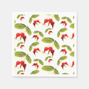 Rosehips Muster 4 Winkel Serviette