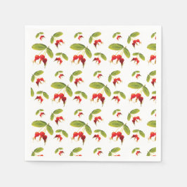 Rosehips Muster 4 Winkel Serviette