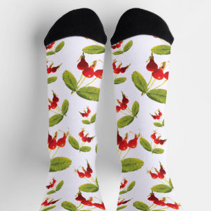 Rosehips Muster 4 Winkel Socken