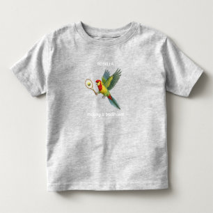 Rosella-Papagei spielt Tennis Kleinkind T-shirt