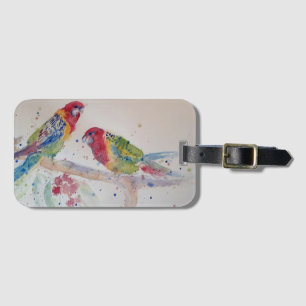 Rosella-Papagei-Wasserfarben-Kunst-Gepäckanhänger Gepäckanhänger