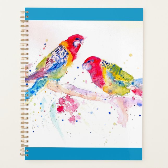 Rosella Parrot Aquarellmaler Planer (Vorderseite)