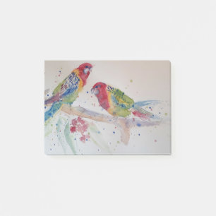 Rosella Parrot Aquarellmalerei Post-it Klebezettel