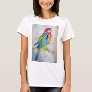 Rosella Parrot Watercolor art T Shirt