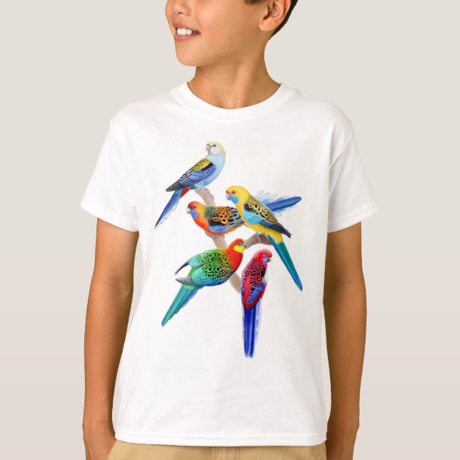 Rosella Parrots le T-shirt d'enfants (Devant)