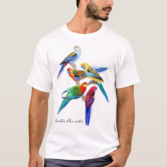 Rosella plappert T - Shirt nach (Vorderseite)