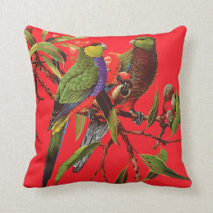 ROSELLAS AUF ROTEM Streuungs-Kissen Kissen