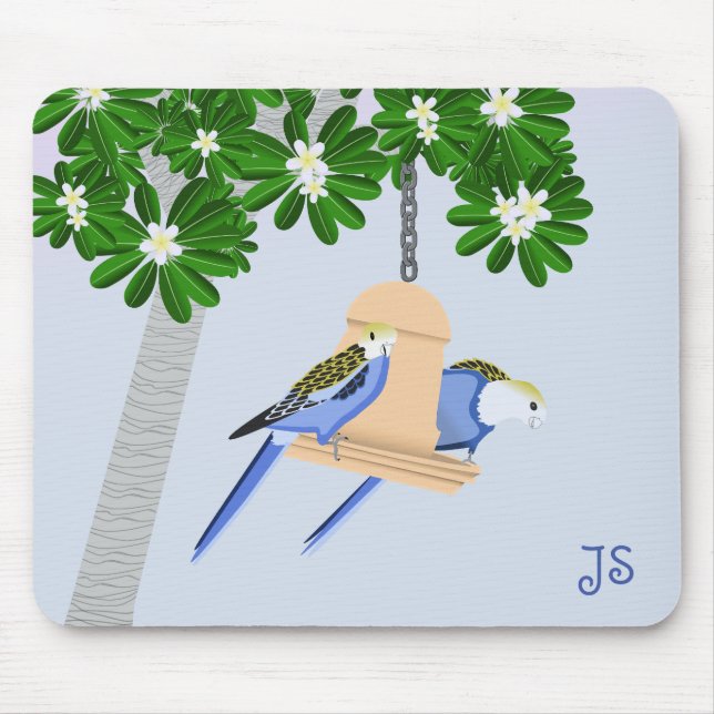 Rosellas Monogram, niedliches Paar spielerische Pa Mousepad (Vorne)