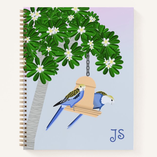 Rosellas Monogram, niedliches Paar spielerische Pa Notizbuch (Vorderseite)