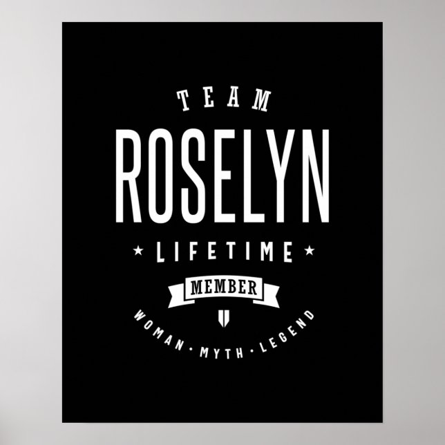 Roselyn Personalisiert Name Birthday Poster (Vorne)