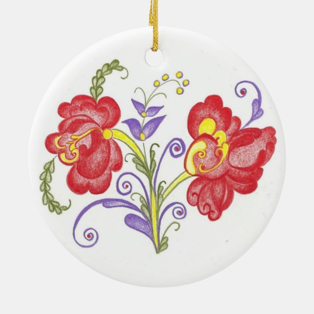 Rosemal Weihnachtsverzierung Keramikornament (Hinten)
